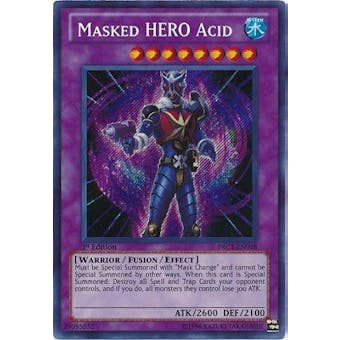 Yu-Gi-Oh Limited Edition Tin Single Masked HERO Acid Secret Rare - NEAR MINT (NM)
