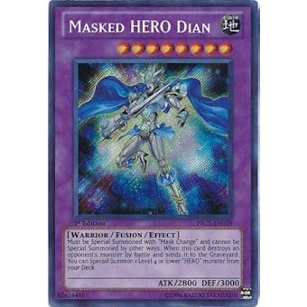 Yu-Gi-Oh Limited Edition Tin 1st Ed. Single Masked HERO Dian Secret Rare (PRC1) - NEAR MINT (NM)