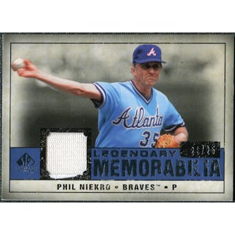 2008 Upper Deck SP Legendary Cuts Legendary Memorabilia Dark Blue #PN Phil Niekro /25