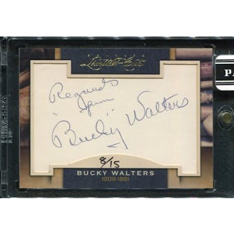2011 Panini Donruss Limited Cuts 2 #44 Bucky Walters Autograph /15 d.1991