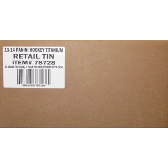 2013-14 Panini Titanium Hockey Retail Box (Tin) Case (20 Ct.)