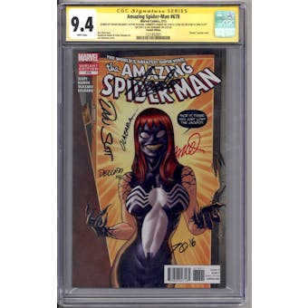 Amazing Spider-Man #678 Venom Variant Stan Lee Signature Series CGC 9.4 (W) w/ Slott Ramos and more Signatures