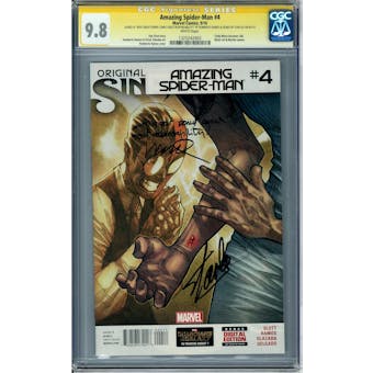 Amazing Spider-Man #4 CGC 9.8 Stan Lee Humberto Ramos Signature Series w/ Inscription (W) *1325242003*