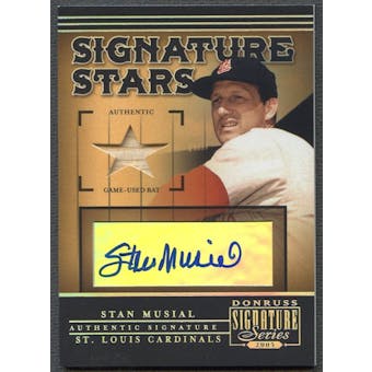 2005 Donruss Signature #11 Stan Musial Signature Stars Bat Auto