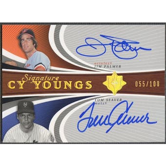 2005 Ultimate Signature #PS Jim Palmer Tom Seaver Cy Young Dual Auto #055/100
