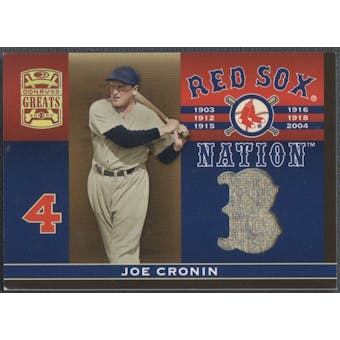 2005 Donruss Greats #9 Joe Cronin Sox Nation Material Left Jersey