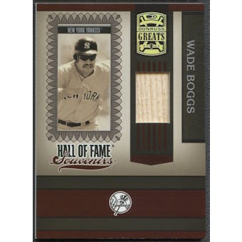 2005 Donruss Greats #28 Wade Boggs Hall of Fame Souvenirs Material Bat