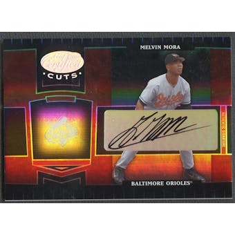 2004 Leaf Certified Cuts #21 Melvin Mora Marble Signature Red Auto #077/100