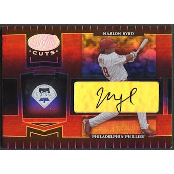 2004 Leaf Certified Cuts #146 Marlon Byrd Marble Signature Red Auto #076/100