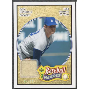 2005 Upper Deck Baseball Heroes #112 Don Drysdale Memorabilia Pants #04/10