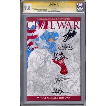 Civil War #7 Quesada Millar Turner Vines Stan Lee & Steigerwald (Colored) Signature Series CGC 9.8 (W)