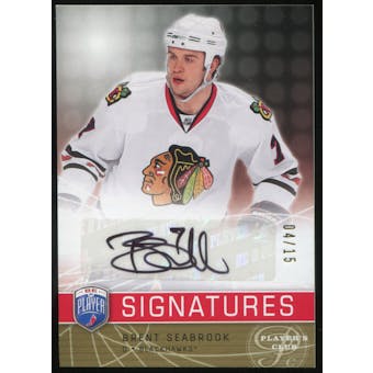 2008/09 Upper Deck Be A Player Signatures Player's Club #SSE Brent Seabrook Autograph 4/15