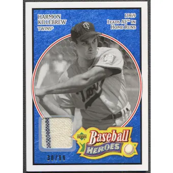 2005 Upper Deck Baseball Heroes #32 Harmon Killebrew Memorabilia Blue Jersey #30/99