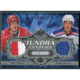 2008/09 Upper Deck Artifacts Tundra Tandems Silver #TTEM Eric Staal Marc Staal /50