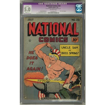 National Comics #33 CGC 5.0 Apparent Slight (C-1) Restoration (OW) *1332802015*
