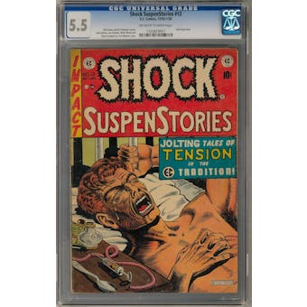 Shock SuspenStories #12 CGC 5.5 (OW-W) *1332829007*