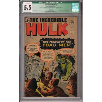 Incredible Hulk #2 CGC 5.5 (OW-W) *1332847009* Qualified