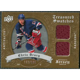 2008/09 Upper Deck Artifacts Treasured Swatches Dual #TSDCD Chris Drury /199