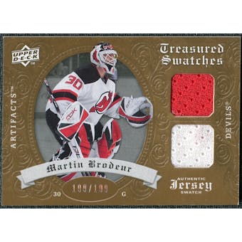 2008/09 Upper Deck Artifacts Treasured Swatches Dual #TSDMB Martin Brodeur /199
