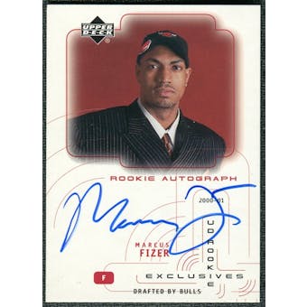 2000/01 Upper Deck SPx UD Authentics Rookie Exclusives #MF Marcus Fizer Autograph
