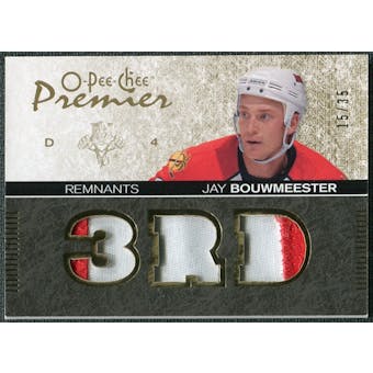 2007/08 Upper Deck OPC Premier Remnants Triples Patches #PRJB Jay Bouwmeester /35