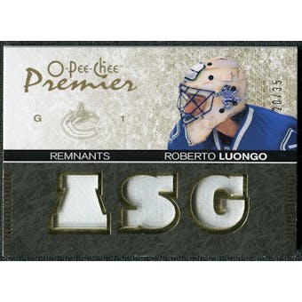 2007/08 Upper Deck OPC Premier Remnants Triples Patches #PRRL Roberto Luongo /35