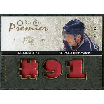 2007/08 Upper Deck OPC Premier Remnants Triples Patches #PRSF Sergei Fedorov /35