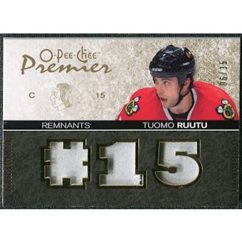 2007/08 Upper Deck OPC Premier Remnants Triples Patches #PRTR Tuomo Ruutu /35