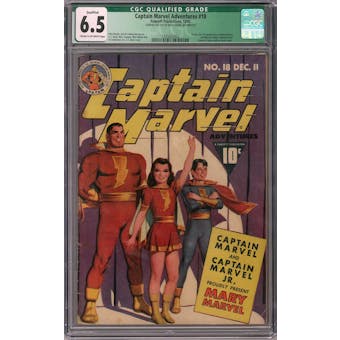 Captain Marvel Adventures #18 CGC Qualified 6.5 (C-OW) *1345822002*