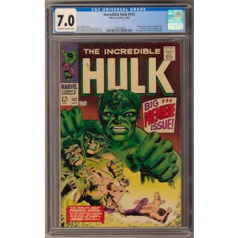 Incredible Hulk #102 CGC 7.0 (OW-W) *1345853003*