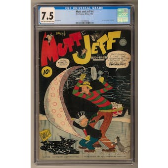Mutt and Jeff #4 CGC 7.5 (LT-OW) *1345898004*