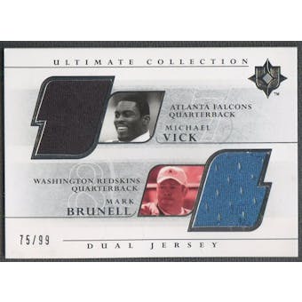 2004 Ultimate Collection #VM Michael Vick & Mark Brunell Game Jersey Duals #75/99
