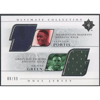 2004 Ultimate Collection #PG Clinton Portis & Ahman Green Game Jersey Duals #88/99