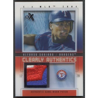 2004 E-X #AS Alfonso Soriano Clearly Authentics Black Patch #19/75