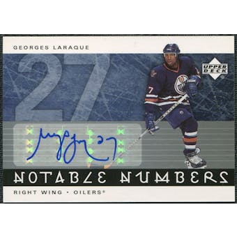 2005/06 Upper Deck Notable Numbers #NGL Georges Laraque Autograph /27