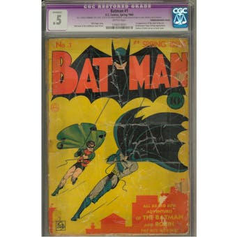 Batman #1 CGC .5 (Apparent Restoration) (B) *1348318001*