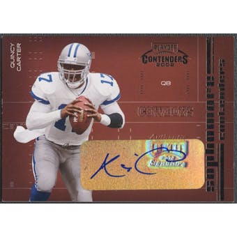 2002 Playoff Contenders #SC9 Quincy Carter Sophomore Contenders Auto #277/300