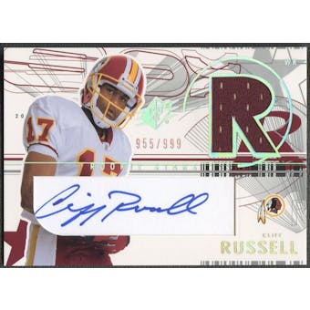 2002 SPx #161 Cliff Russell Rookie Jersey Auto #955/999