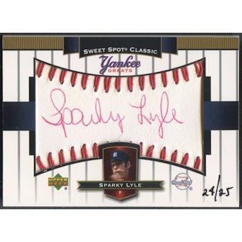 2003 Sweet Spot Classics #SL Sparky Lyle Yankee Greats Red Ink Auto #24/25
