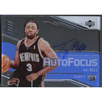 2003/04 UD Glass #TB Troy Bell Auto Focus Auto