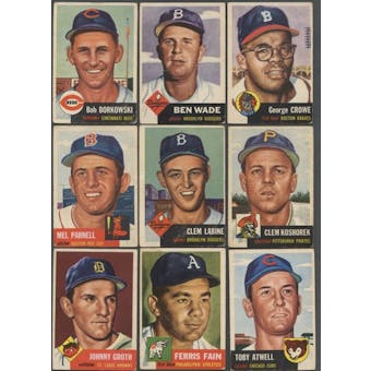 1953 Topps Baseball Lot of 138 Cards (108 Different) VG