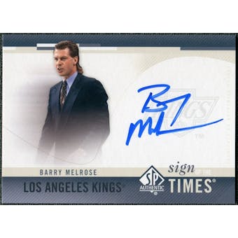 2010/11 Upper Deck SP Authentic Sign of the Times #SOTBM Barry Melrose Autograph