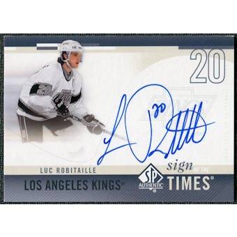 2010/11 Upper Deck SP Authentic Sign of the Times #SOTLR Luc Robitaille Autograph