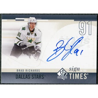 2010/11 Upper Deck SP Authentic Sign of the Times #SOTRI Brad Richards Autograph