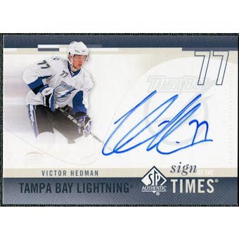 2010/11 Upper Deck SP Authentic Sign of the Times #SOTVH Victor Hedman Autograph