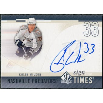 2010/11 Upper Deck SP Authentic Sign of the Times #SOTWI Colin Wilson Autograph