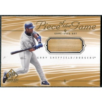 2001 Upper Deck SP Game Bat Edition Piece of the Game #GS Gary Sheffield