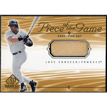 2001 Upper Deck SP Game Bat Edition Piece of the Game #JC Jose Canseco