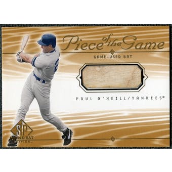 2001 Upper Deck SP Game Bat Edition Piece of the Game #PO Paul O'Neill