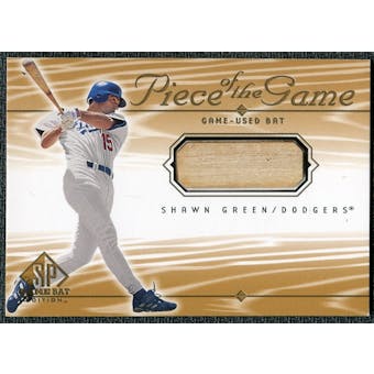 2001 Upper Deck SP Game Bat Edition Piece of the Game #SG Shawn Green